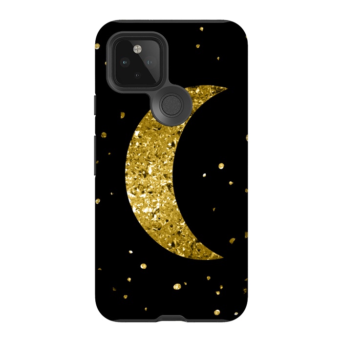 Pixel 5 StrongFit Sparkling Golden Moon by Andrea Haase