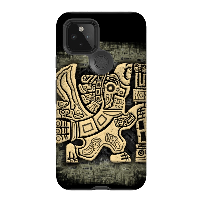 Pixel 5 StrongFit Aztec Eagle Warrior by BluedarkArt