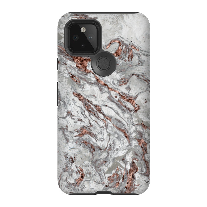 Pixel 5 StrongFit Marble And Copper Glamour 2 by Andrea Haase
