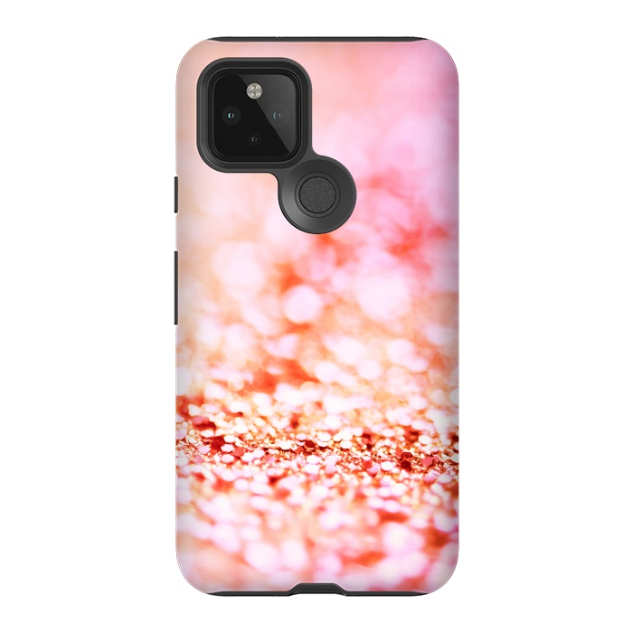 Pixel 5 StrongFit Sunny pink faux glitter by  Utart