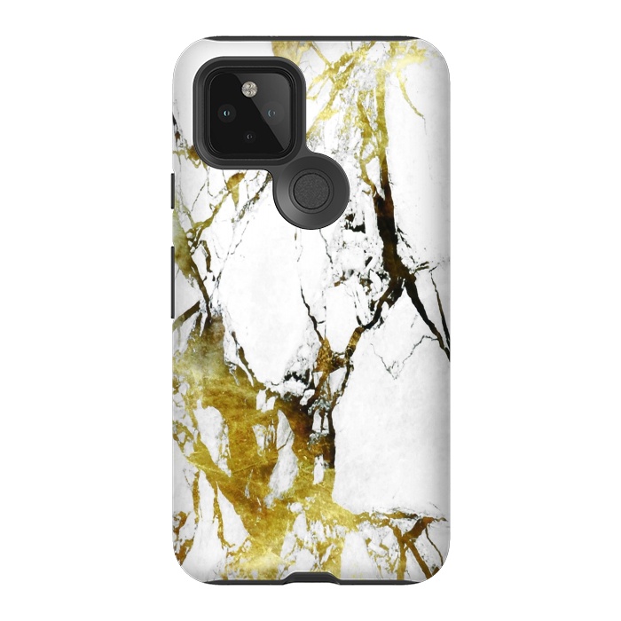 Pixel 5 StrongFit Gold-White Marble Impress by ''CVogiatzi.