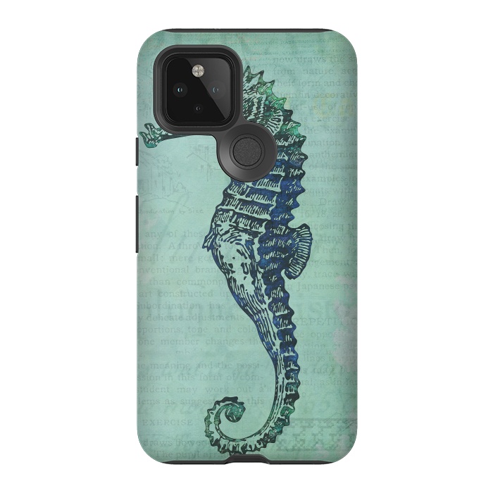 Pixel 5 StrongFit Vintage Seahorse 2 by Andrea Haase