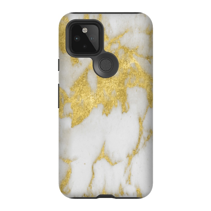 Pixel 5 StrongFit Gold marble by haroulita