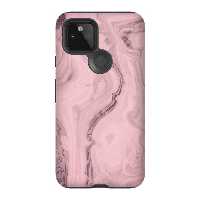 Pixel 5 StrongFit Glamorous Marble Pink 2 by Andrea Haase