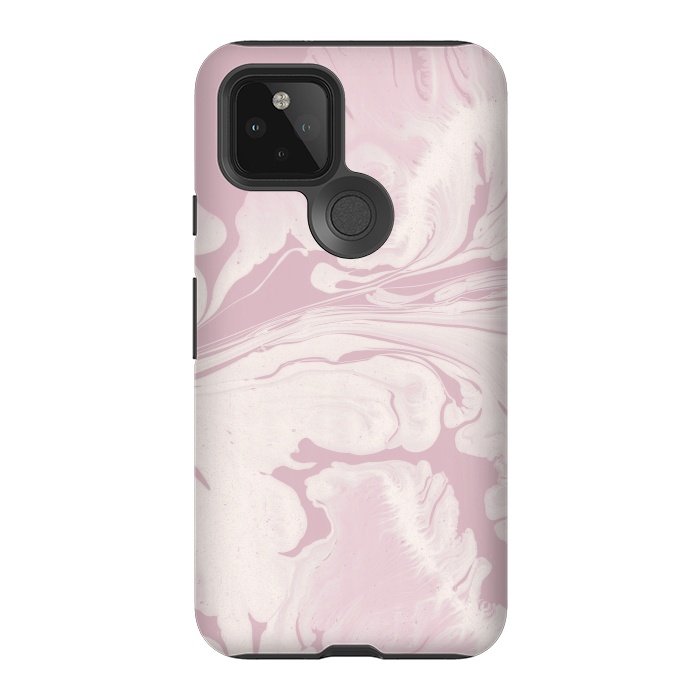 Pixel 5 StrongFit Pink Marbled Wet Paint 2 by Andrea Haase