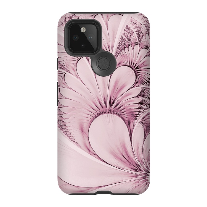 Pixel 5 StrongFit Pink Flourish Fractal by Andrea Haase