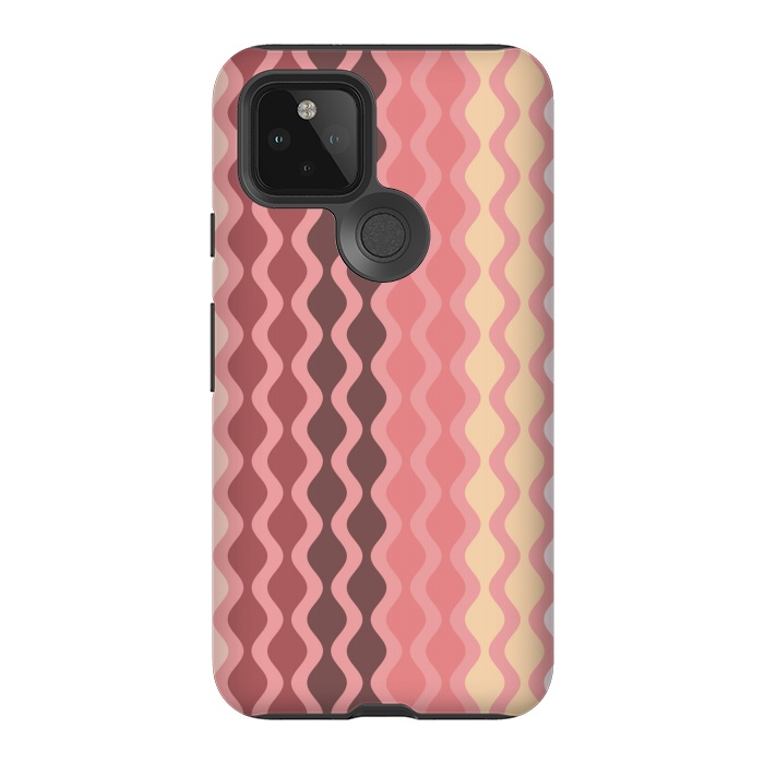 Pixel 5 StrongFit Falling Waves in Pink and Brown by Paula Ohreen