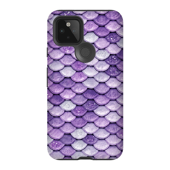 Pixel 5 StrongFit Purple Metal Glitter Mermaid Scales by  Utart