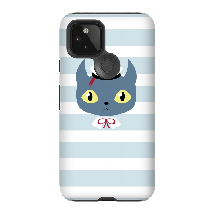 Pixel 5 StrongFit Sailor cat by Laura Nagel