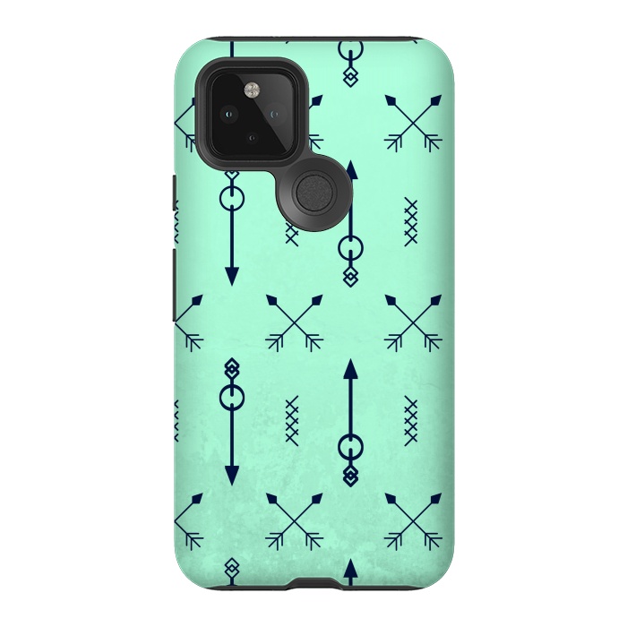 Pixel 5 StrongFit arrow pattern green by MALLIKA