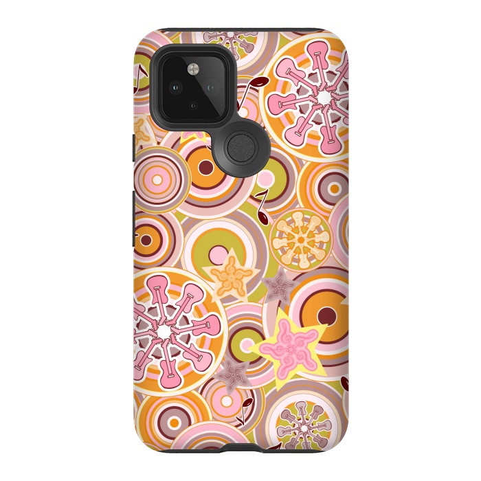 Pixel 5 StrongFit Glam Boho Rock in Pink and Orange by Paula Ohreen