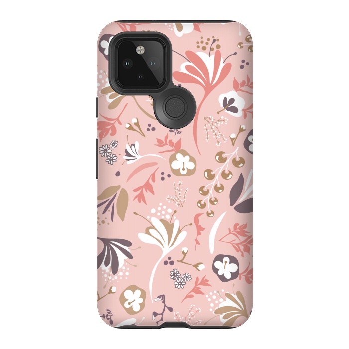 Pixel 5 StrongFit Beautiful Blooms in Pink and Purple by Paula Ohreen