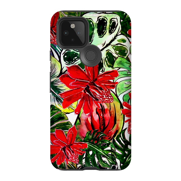Pixel 5 StrongFit Aloha Tropical Passiflora Jungle by  Utart