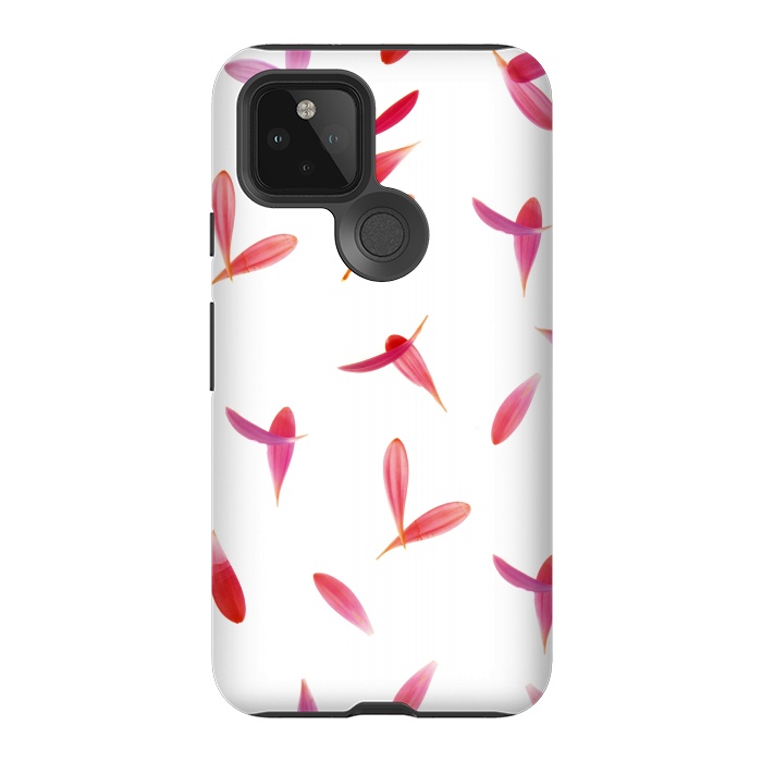 Pixel 5 StrongFit Red Rose Leaves by Creativeaxle