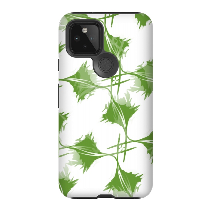 Pixel 5 StrongFit Green Leaves by Creativeaxle