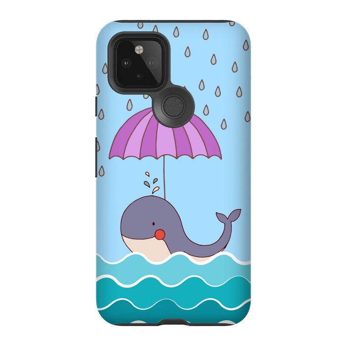 Pixel 5 StrongFit Swimming Whale by Creativeaxle