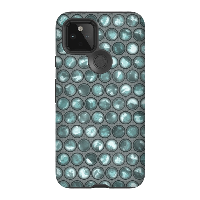 Pixel 5 StrongFit Green Glass Bead Pattern by Andrea Haase