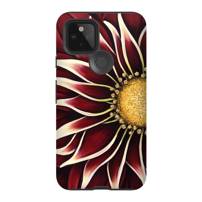 Pixel 5 StrongFit Crimson Zinnia by Denise Cassidy Wood