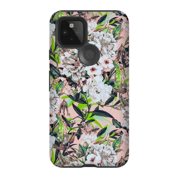 Pixel 5 StrongFit Flowering bouquet pink by Mmartabc