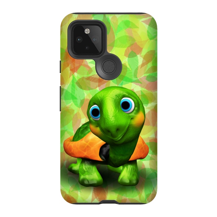 Pixel 5 StrongFit Green Turtle Baby 3D by BluedarkArt