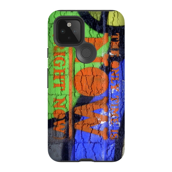 Pixel 5 StrongFit The Only Time Is Now Graffiti by Andrea Haase