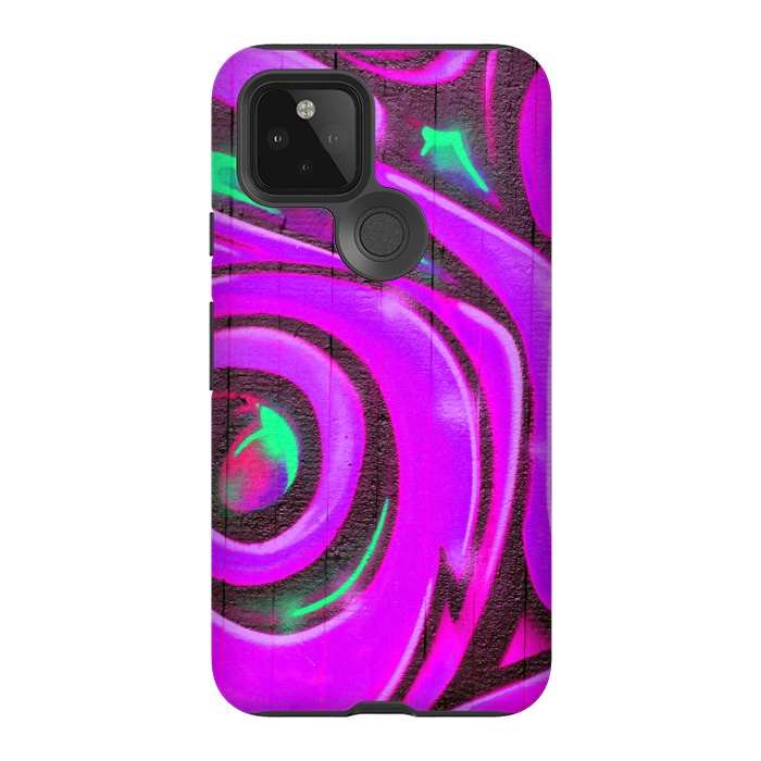 Pixel 5 StrongFit Pink Graffiti by Andrea Haase