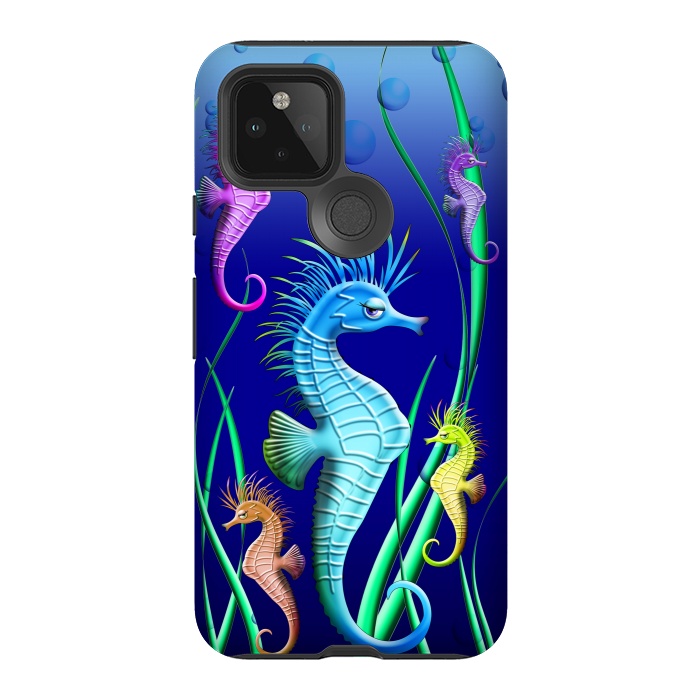 Pixel 5 StrongFit Seahorses Underwater Scenery by BluedarkArt