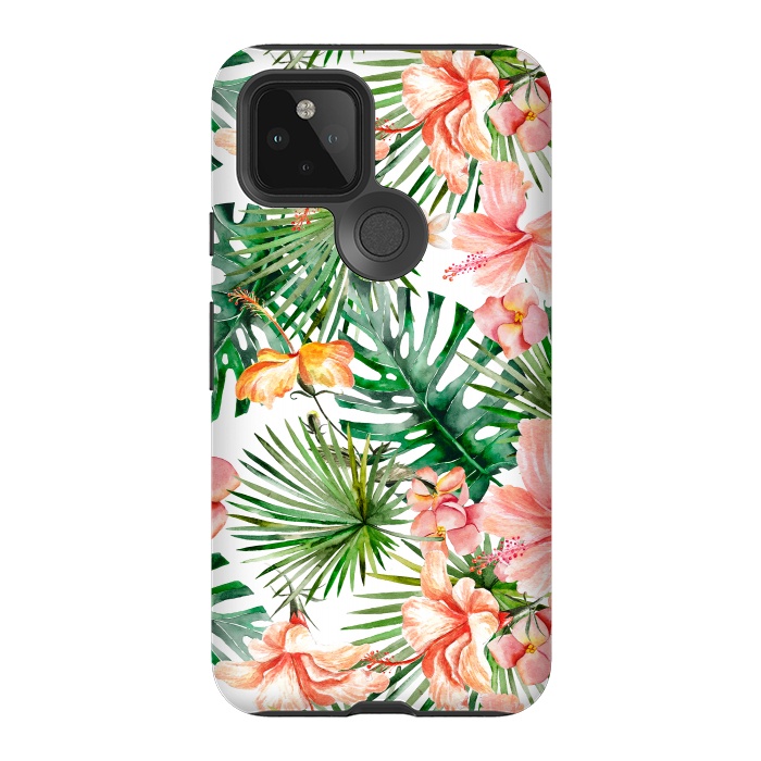 Pixel 5 StrongFit Tropical Flower Jungle by  Utart