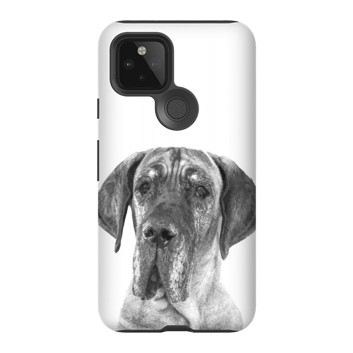 Pixel 5 StrongFit Black and White Great Dane by Alemi
