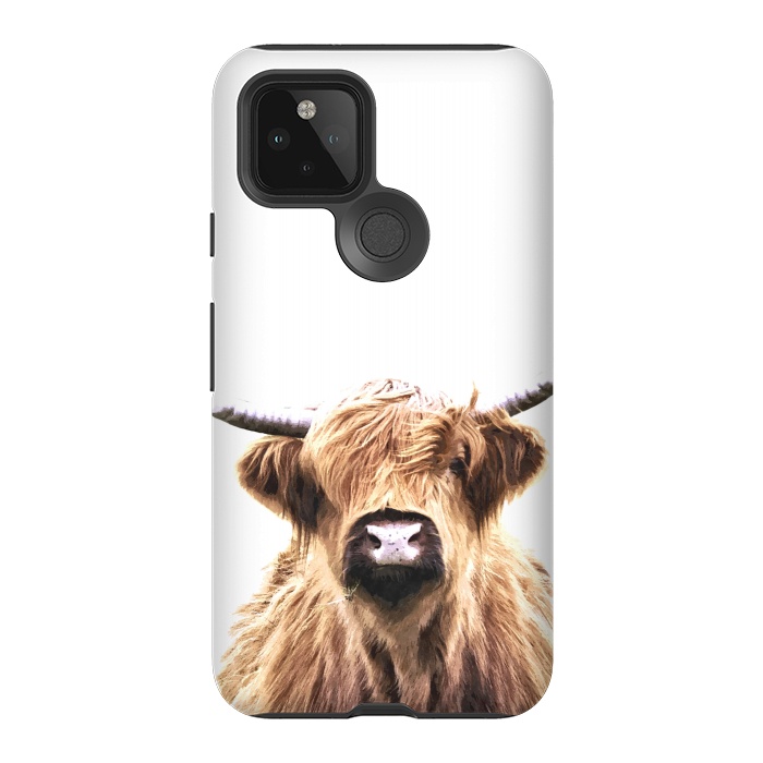 Pixel 5 StrongFit Highland Cow Portrait by Alemi