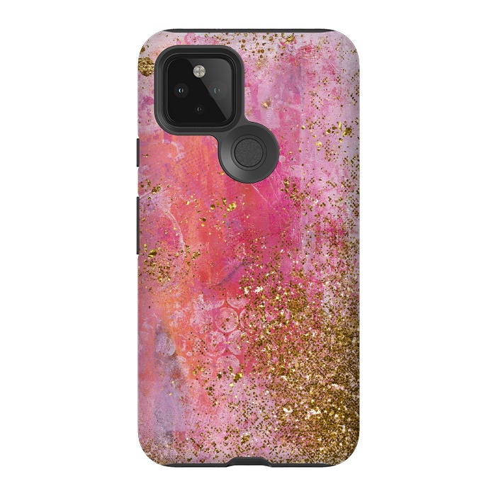 Pixel 5 StrongFit Pink and Gold Mermaid Glitter Seafoam by  Utart