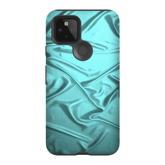 Pixel 5 StrongFit Shimmering Teal Satin by Andrea Haase