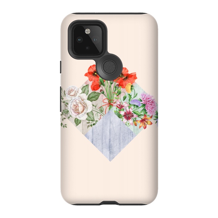Pixel 5 StrongFit Floral Blocks by Creativeaxle