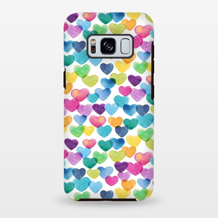 Galaxy S8 plus StrongFit Scattered Love Hearts by gingerlique