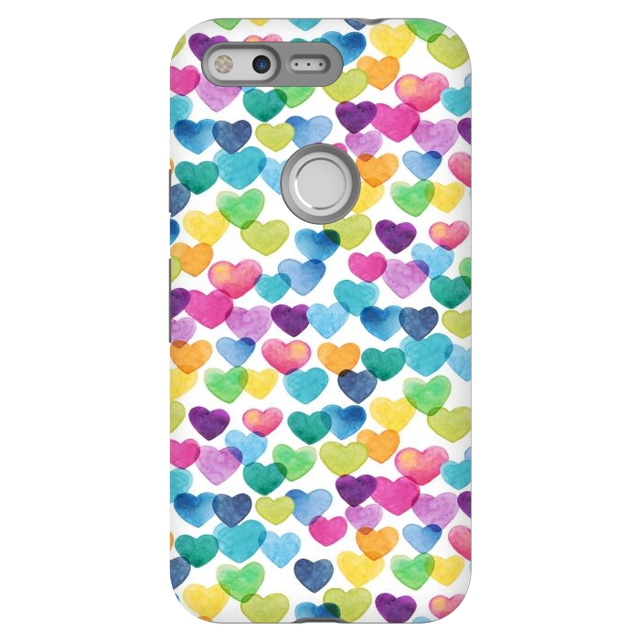 Pixel StrongFit Scattered Love Hearts by gingerlique