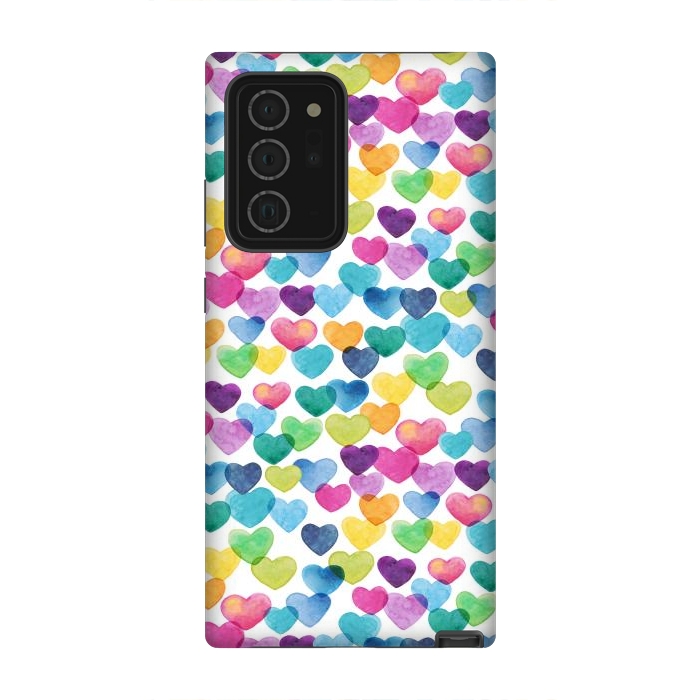 Galaxy Note 20 Ultra StrongFit Scattered Love Hearts by gingerlique