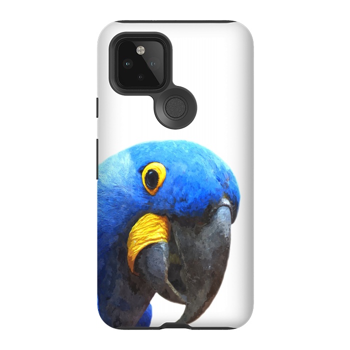 Pixel 5 StrongFit Blue Parrot Portrait by Alemi