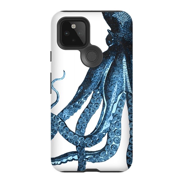 Pixel 5 StrongFit Blue Octopus Illustration by Alemi