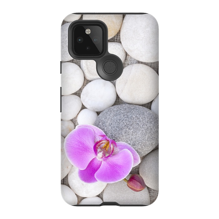 Pixel 5 StrongFit Zen Style Orchid On Pebble by Andrea Haase