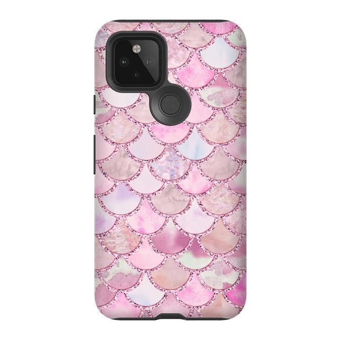 Pixel 5 StrongFit Pretty pink and pastel Mermaid Scales  by  Utart