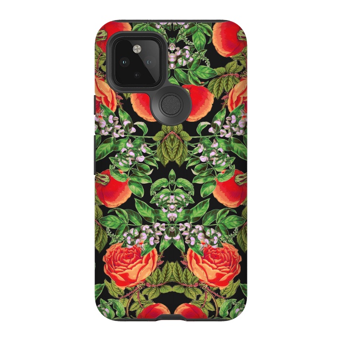 Pixel 5 StrongFit Floral Tomato by Zala Farah