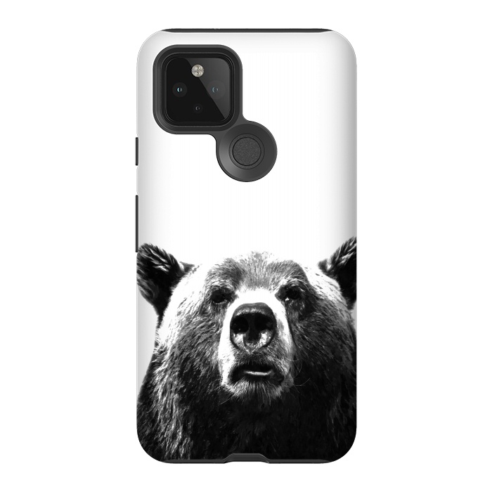 Pixel 5 StrongFit Black and White Bear by Alemi