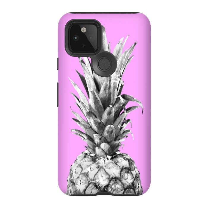 Pixel 5 StrongFit Black, White, Pink Pineapple by Alemi