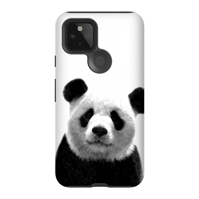 Pixel 5 StrongFit Black and White Panda Portrait by Alemi