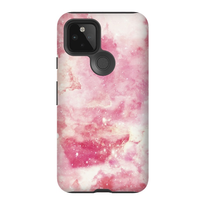 Pixel 5 StrongFit Pink galaxy marble by Jms