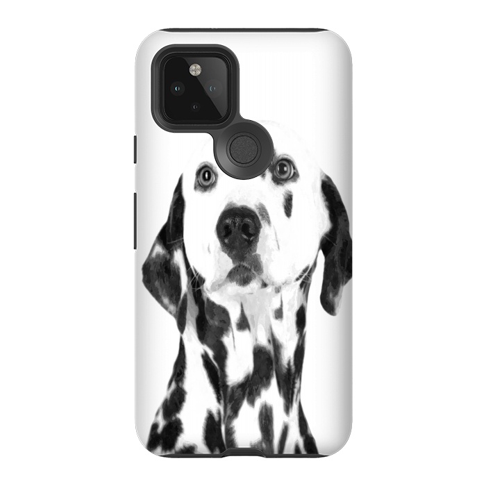 Pixel 5 StrongFit Black and White Dalmatian by Alemi