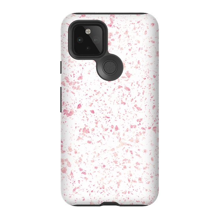 Pixel 5 StrongFit Classy vintage marble rose gold terrazzo design by InovArts
