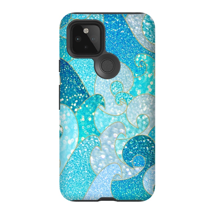 Pixel 5 StrongFit Mermaid Ocean Glitter Waves by  Utart