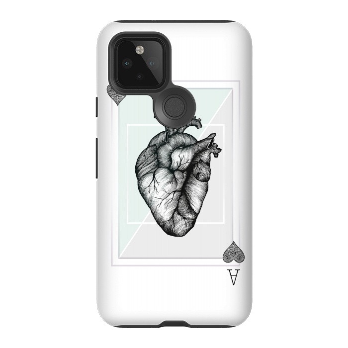 Pixel 5 StrongFit Ace of Hearts by Barlena
