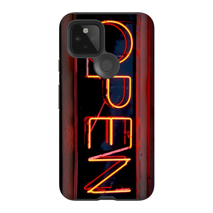 Pixel 5 StrongFit Neon Sign Word Open by Andrea Haase